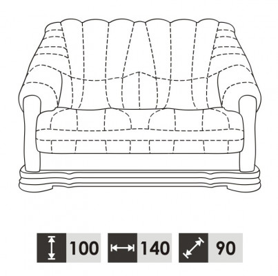 Klassieke tweezitsbank bank sofa's gestoffeerde bank 2-zits lederen bankstellen