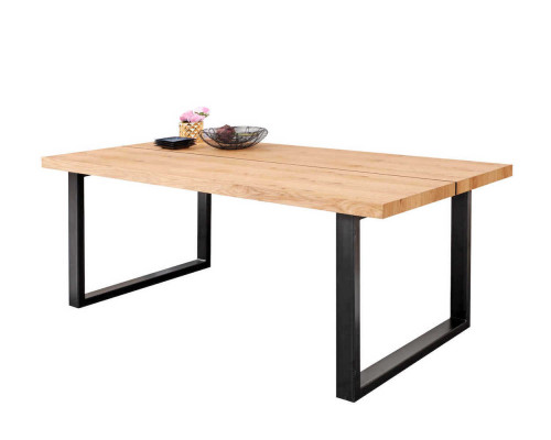 Metalen poten Tafel Natuurlijk hout Nieuw Klassiek schuiven Loft Schaduw 180x90