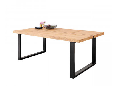 Metalen poten Tafel Natuurlijk hout Nieuw Klassiek schuiven Loft Schaduw 180x90
