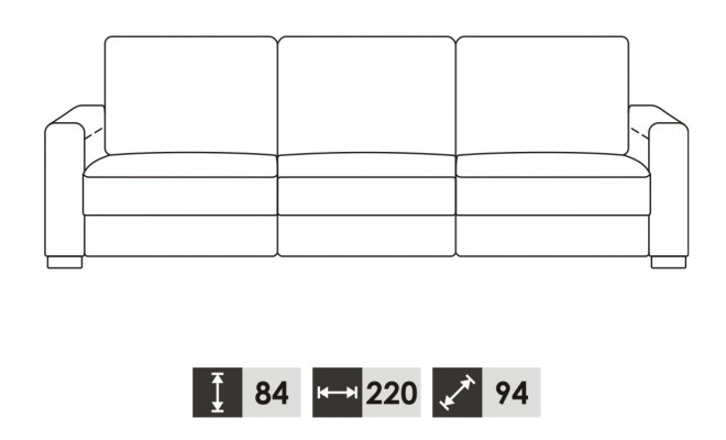 Klassieke driezitsbank Leren bank Bank Bank Driezitsbank Leer