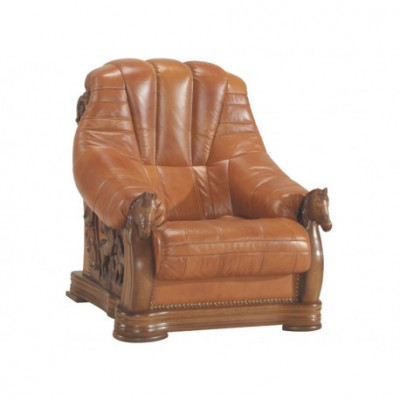 Antieke Stijl Leren Bank Bankstel 3+1 Zits Italiaans Leer Bekleding
