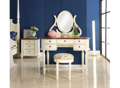 Kaptafel Spiegel Krukje Volledig ladekast Slaapkamer landelijke meubels Console