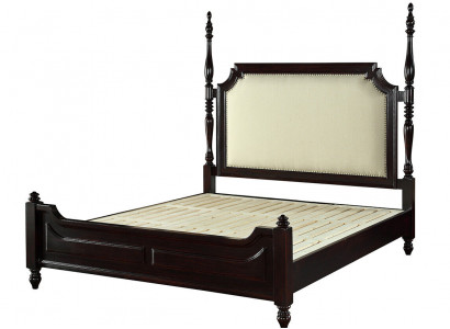 Bed Bekleding Landhuis Luxe Tweepersoons Hotelbedden Slaapkamer Hout