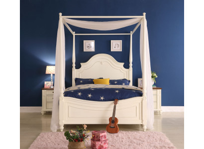 Hemelbed Echt hout Bedontwerp Luxe Bedden Klassieke slaapkamermeubelen Nieuw