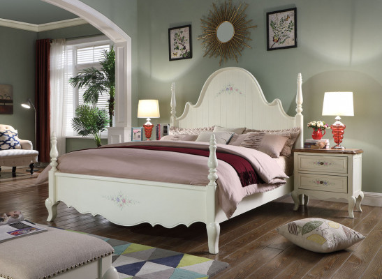 Klasse slaapkamerset 3-delig Bed Tweepersoonsbed Bedden 2x Nachtkastje Hout 3-delig. Nieuw