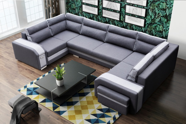 XXL Woonlandschap Hoekbank Bank Bankstel Hoek Designer U-vorm Nieuw  XXL Woonlandschap Hoekbank Bank Bankstel Hoek Designer U-vorm Nieuw