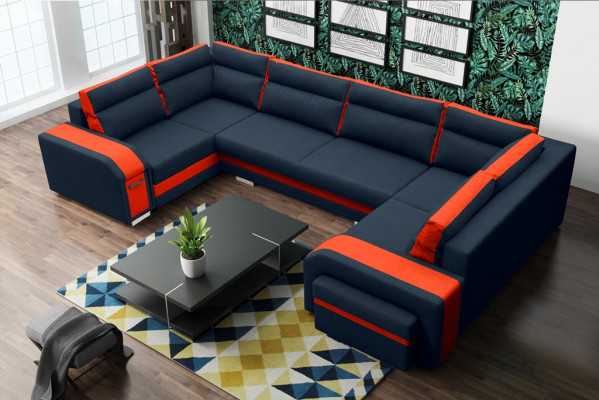 XXL Woonlandschap Hoekbank Bank Bankstel Hoek Designer U-vorm Nieuw  XXL Woonlandschap Hoekbank Bank Bankstel Hoek Designer U-vorm Nieuw