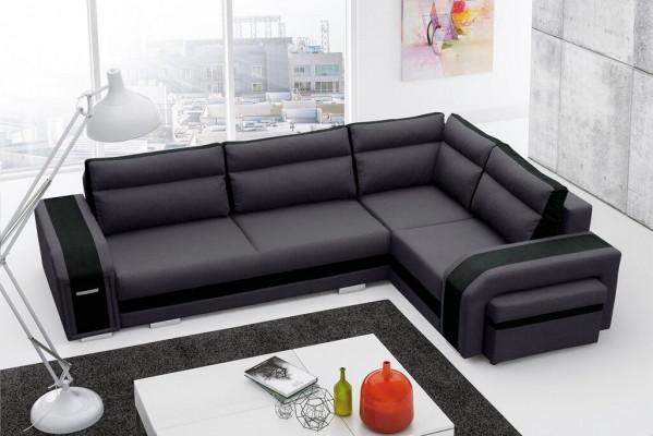 Slaapbank Design slaapbank met bedfunctie + opbergruimte Hoekbank Bank (Nieuw)