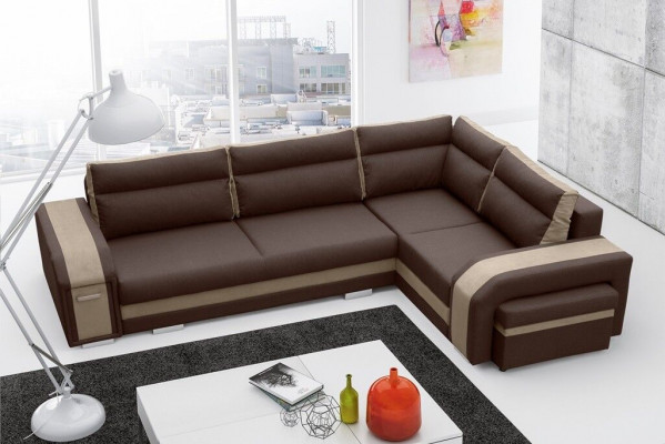 Slaapbank Design slaapbank met bedfunctie + opbergruimte Hoekbank Bank (Nieuw)