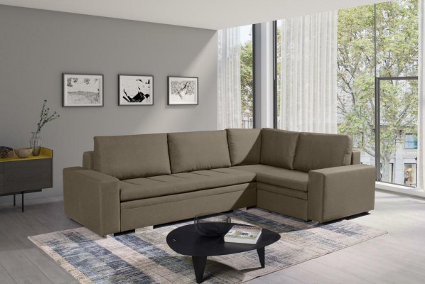 Moderne hoekbank woonkamer textiel stof slaapbank bank woonlandschap bekleding