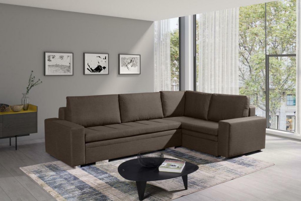 Moderne hoekbank woonkamer textiel stof slaapbank bank woonlandschap bekleding