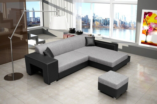 Slaapbank Hoekbank Bankbed-functie Bekleed hoekstel Slaapfunctie Nieuw