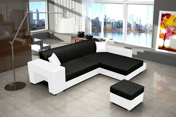 Slaapbank Hoekbank Bankbed-functie Bekleed hoekstel Slaapfunctie Nieuw