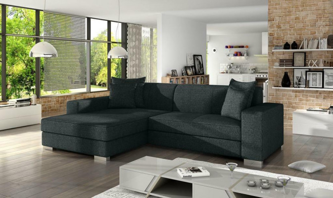 Slaapbank Hoekbank Bank Bedfunctie Bekleed Hoek Garnituur Nieuw Slaapfunctie