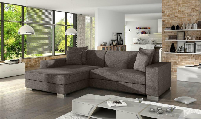 Slaapbank Hoekbank Bank Bedfunctie Bekleed Hoek Garnituur Nieuw Slaapfunctie