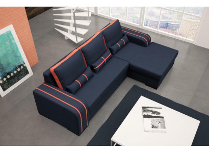 Slaapbank Hoekbank Bankstellen Bank met slaapfunctie en bekleding - Moderne set met slaapfunctie