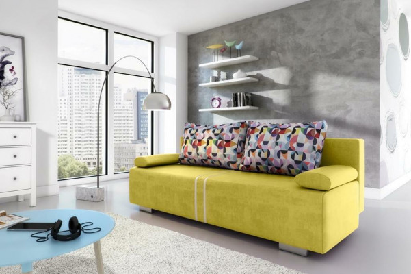 Slaapbank Stof Bank Textiel Bekleding Nieuw Set Bedfunctie 3 Zitplaatsen