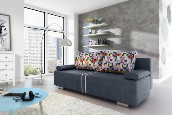 Slaapbank Stof Bank Textiel Bekleding Nieuw Set Bedfunctie 3 Zitplaatsen