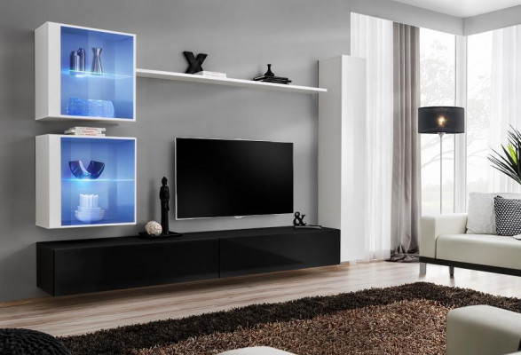 Woonkamer set Wit wandkast Compleet tv-meubel wandrek Woonkamer meubels