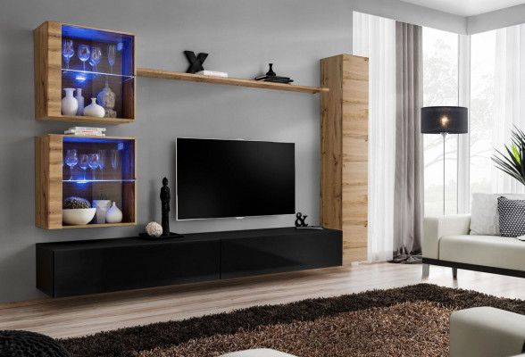 Ontwerper woonkamermeubels wandkast woonwanden plank tv-standaard set 6-delig.