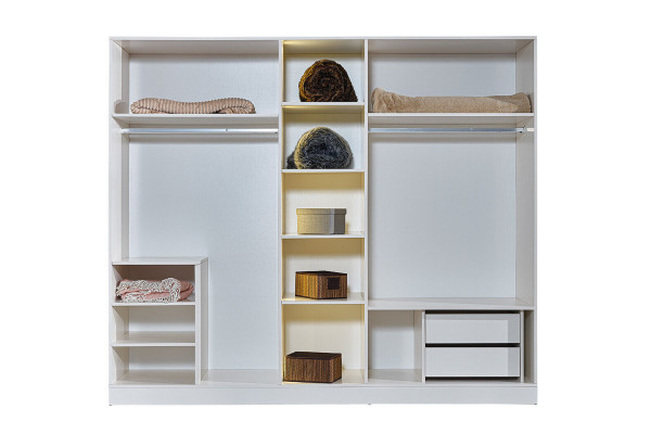 Witte slaapkamer complete set modern bed kledingkast 5-delige