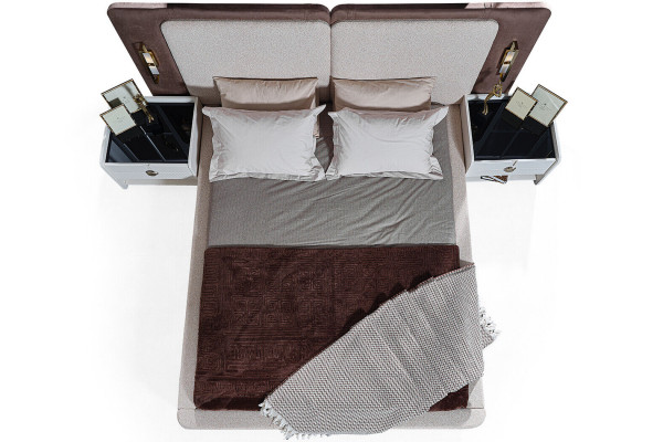 Witte slaapkamer complete set modern bed kledingkast 5-delige