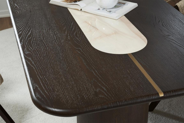 Eetkamer Moderne meubels Designer eetgroep Zwarte tafel 4x stoelen