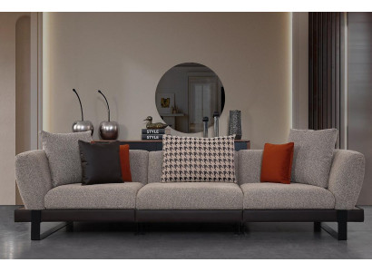 Grijze gestoffeerde bank Woonkamer Bank Luxe woonkamersofa's Nieuw