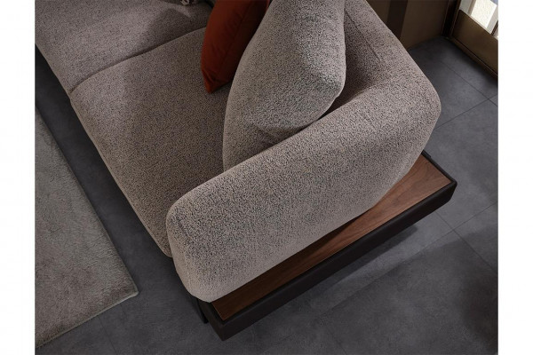 Grijze gestoffeerde bank Woonkamer Bank Luxe woonkamersofa's Nieuw