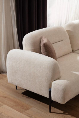 Witte woonkamer designbankstel 3-zits gestoffeerde fauteuil 2-delig set nieuw