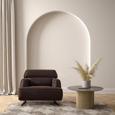 Ontwerper Bruine fauteuil gestoffeerde lounge-stoel Woonkamer meubels