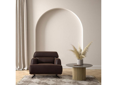 Ontwerper Bruine fauteuil gestoffeerde lounge-stoel Woonkamer meubels