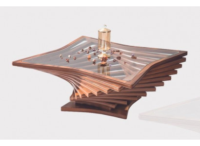 Exclusieve gouden salontafel Woonkamer bijzettafel Luxe glazen tafel