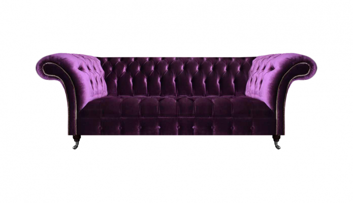 Complete paarse Chesterfield zitmeubelen woonkamer designer textielsofa's