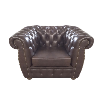 Luxus design fauteuil bruin gestoffeerde meubelen zitmeubelen gestoffeerde meubelen Chesterfield