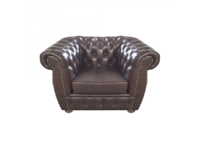 Luxus design fauteuil bruin gestoffeerde meubelen zitmeubelen gestoffeerde meubelen Chesterfield