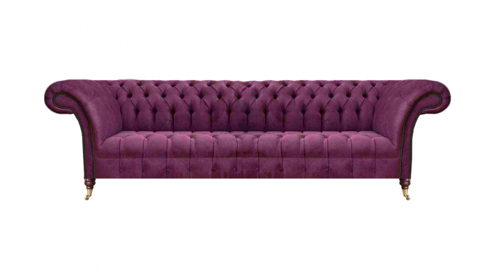 Luxueuze textiel meubelbank viersitzer couch inrichting gestoffeerde meubelen Chesterfield