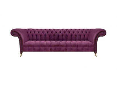 Luxueuze textiel meubelbank viersitzer couch inrichting gestoffeerde meubelen Chesterfield