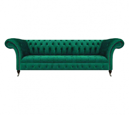 Luxe Sofa Vierzitter Bank Chesterfield Groen Woonkamer Zitmeubel Nieuw