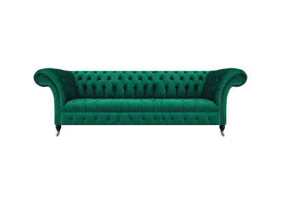 Luxe Sofa Vierzitter Bank Chesterfield Groen Woonkamer Zitmeubel Nieuw