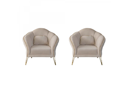 Modern Chesterfield ontwerp beige bank 2x fauteuils beklede bank nieuwe banken