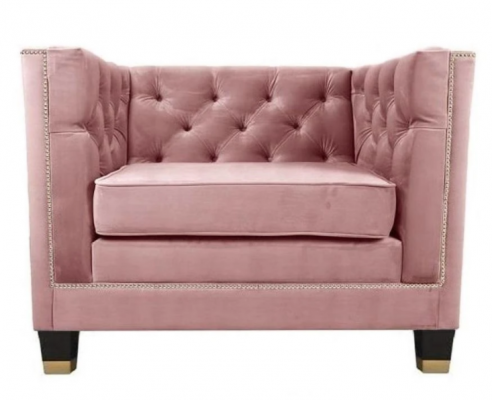 Fauteuil Chesterfield Textiel Stof Paars Creatieve Meubels Nieuw Woonkamer Modern Roze