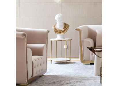Bijzettafel Luxe Meubels Roestvrij Stalen Salontafel Tafels Consoles Design Marmer Nieuw