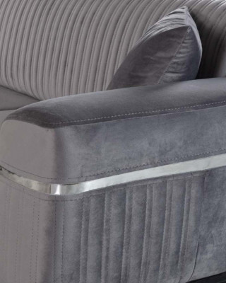 Luxe woonkamer bank Grijze banken Bank Meubels Grijs Banken Stof Inrichting