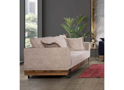 Ontwerp Bank 3-zits Gestoffeerde Bank Moderne Banken Kamermeubilair Beige