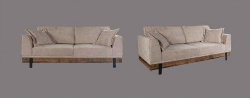 Ontwerp Bank 3-zits Gestoffeerde Bank Moderne Banken Kamermeubilair Beige