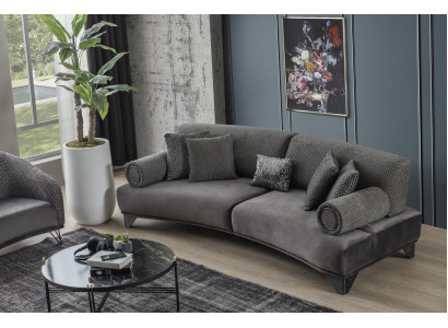 Luxe bank driezitter 3-zitsbanken Woonkamer Gebogen bankstel Stof Ontwerp Nieuw