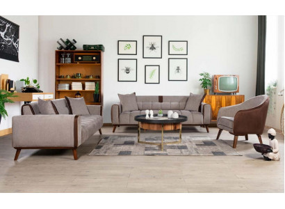 Sofa set 3+3+1 zitsbanken Bekleding Meubels Bankstellen Textielgroep