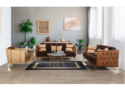 Sofagarnitur Sofa Garnitur 3+3+1 Sitzer Sessel Chesterfield Dreisitzer Bankstel Bankstel 3+3+1 Zits Bank Chesterfield Driepersoons