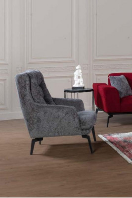 Bankstel 331 Zitkussen Bank Woonkamer Meubels Rood Grijs